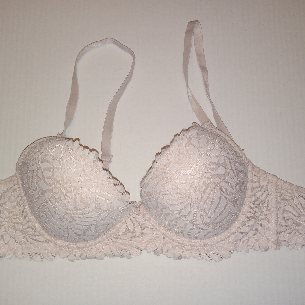 Adrienne Vittadini Pink Floral Women's Bra Sz 34B